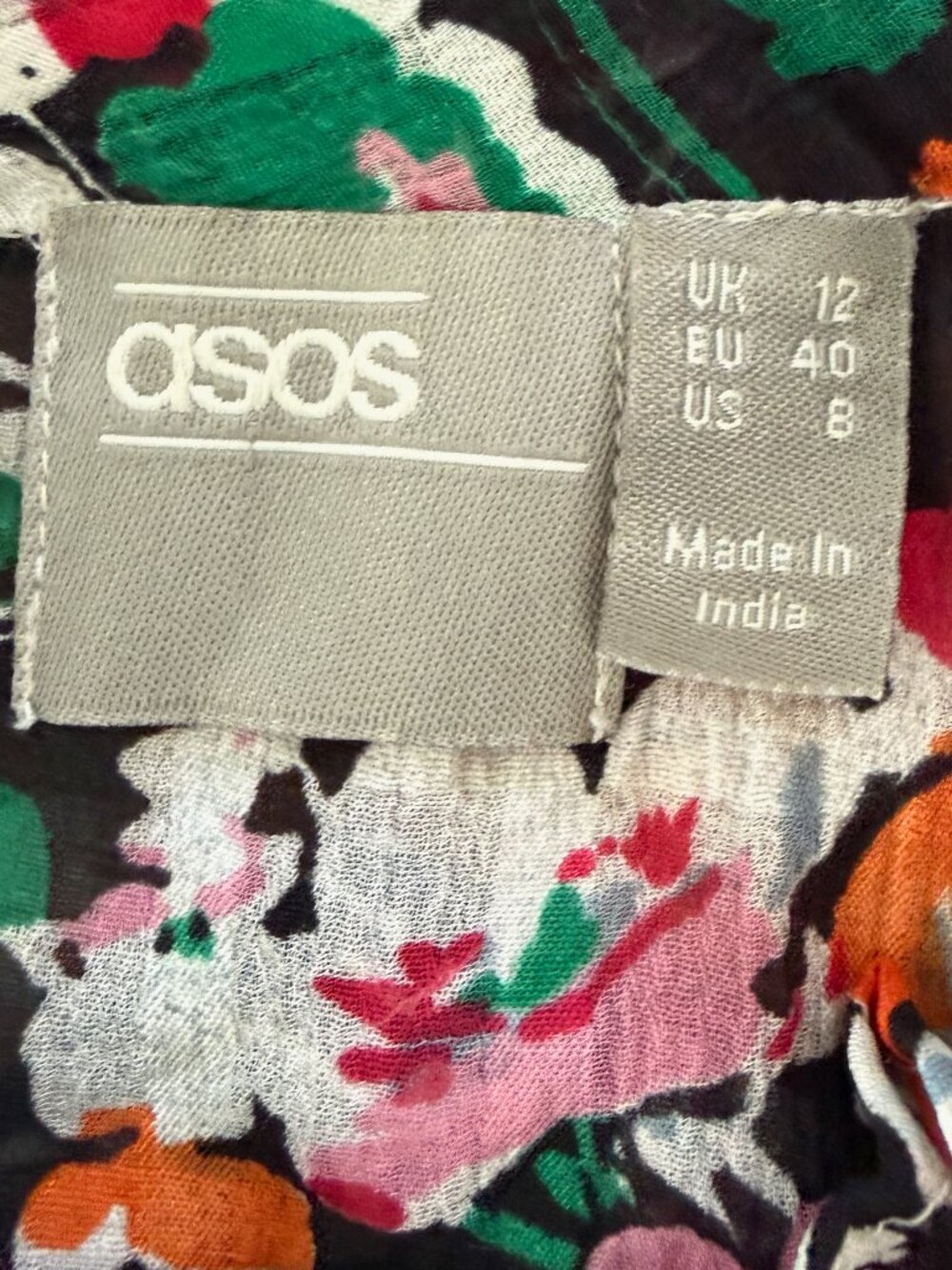 ASOS DESIGN Mixed Print Dress Size 8 - Picture 13 of 15